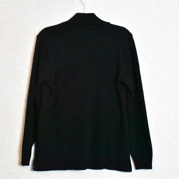 Charter Club Core Cotton Essential Long Sleeve Preppy Sweater Black Size M - Picture 2 of 8